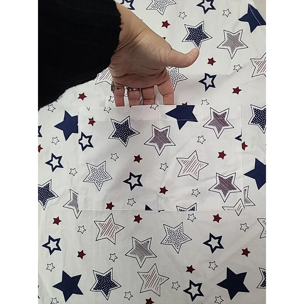 NWT Backroads Collection Patriotc Full Apron with 2 Front Pockets Stars